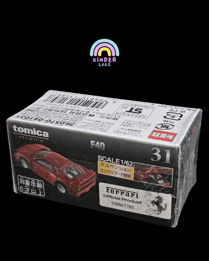 Premium Tomica Ferrari F40 - Red Color (31) - Kinder Logs