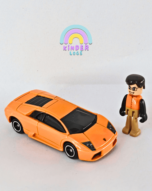 Premium Tomica Lamborghini Murcielago With Figurine (Uncarded - New) - Kinder Logs