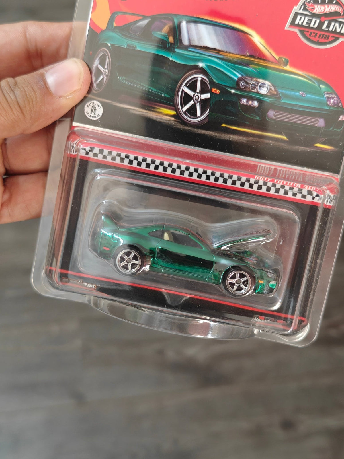 RLC Exclusive Hot Wheels 1997 Toyota Supra - Green - Kinder Logs