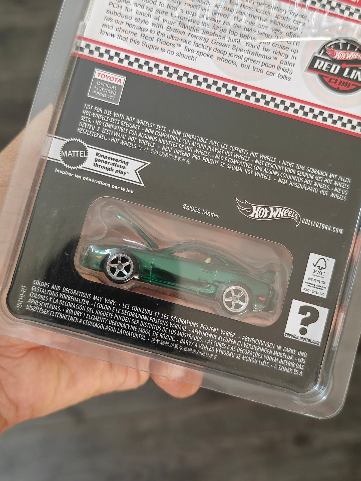 RLC Exclusive Hot Wheels 1997 Toyota Supra - Green - Kinder Logs