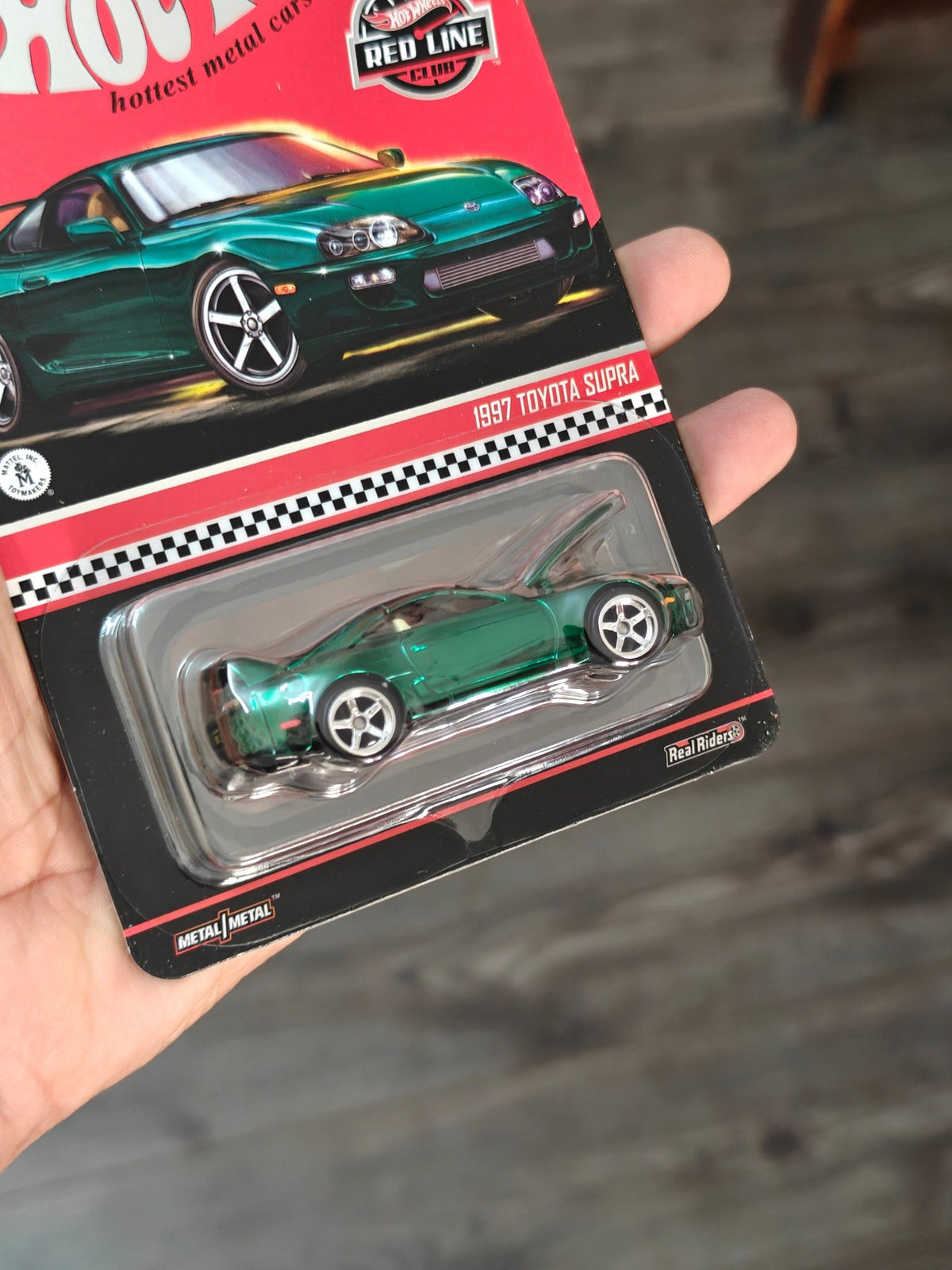 RLC Exclusive Hot Wheels 1997 Toyota Supra - Green - Kinder Logs