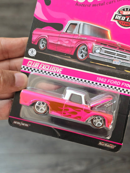 RLC Hot Wheels 1962 Ford F100 (Spectraflame Pink) - Kinder Logs