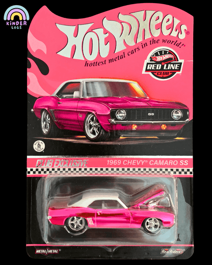 RLC Hot Wheels 1969 Chevy Camaro SS (Spectraflame Pink) - Kinder Logs