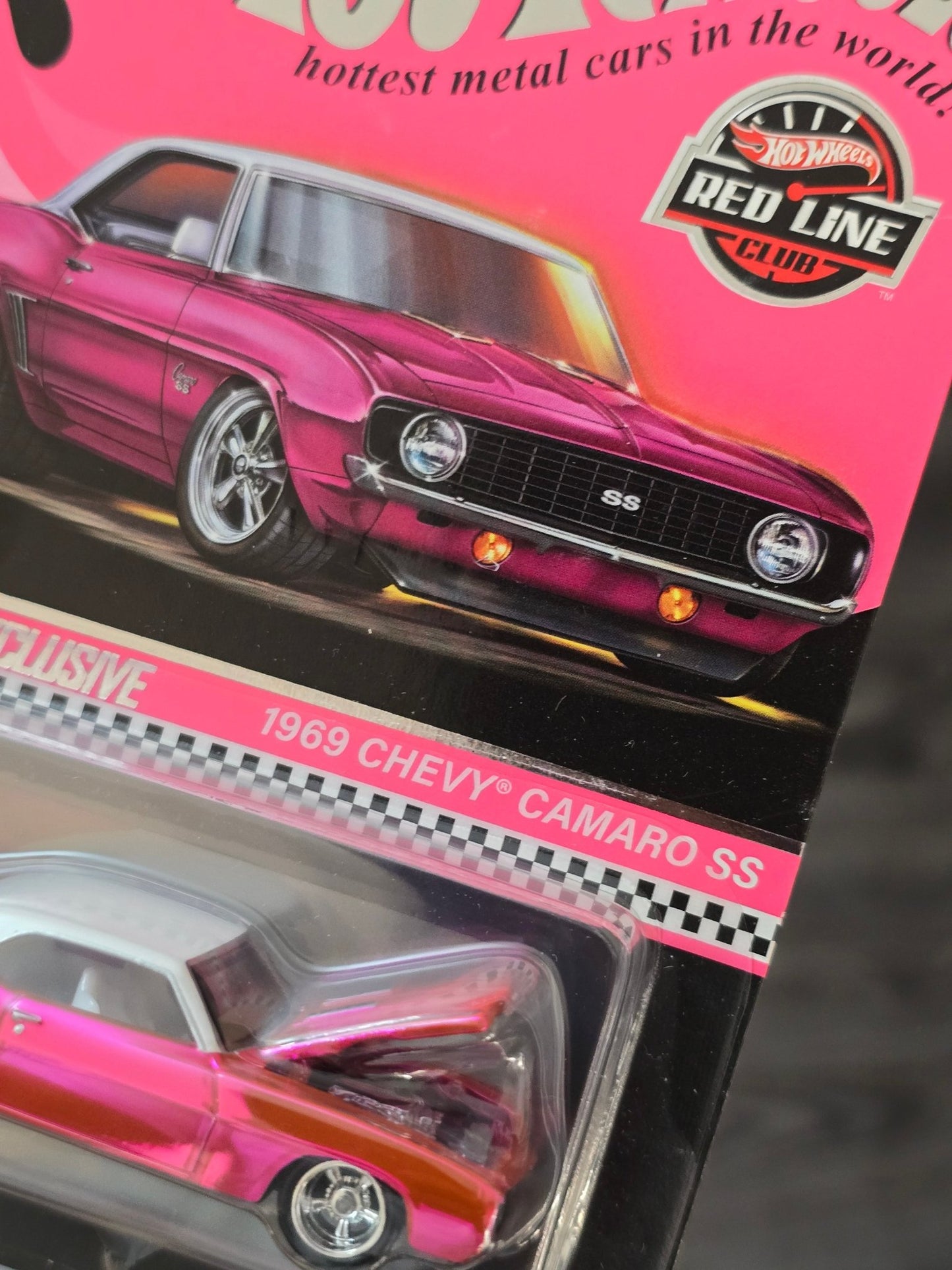 RLC Hot Wheels 1969 Chevy Camaro SS (Spectraflame Pink) - Kinder Logs