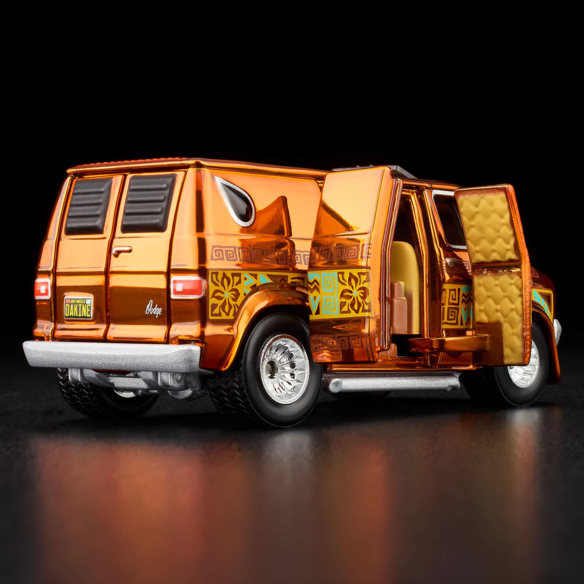 RLC Hot Wheels 1970s Dodge Tradesman Van (Spectraflame Root Beer) - Kinder Logs