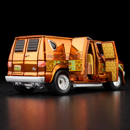 RLC Hot Wheels 1970s Dodge Tradesman Van (Spectraflame Root Beer) - Kinder Logs