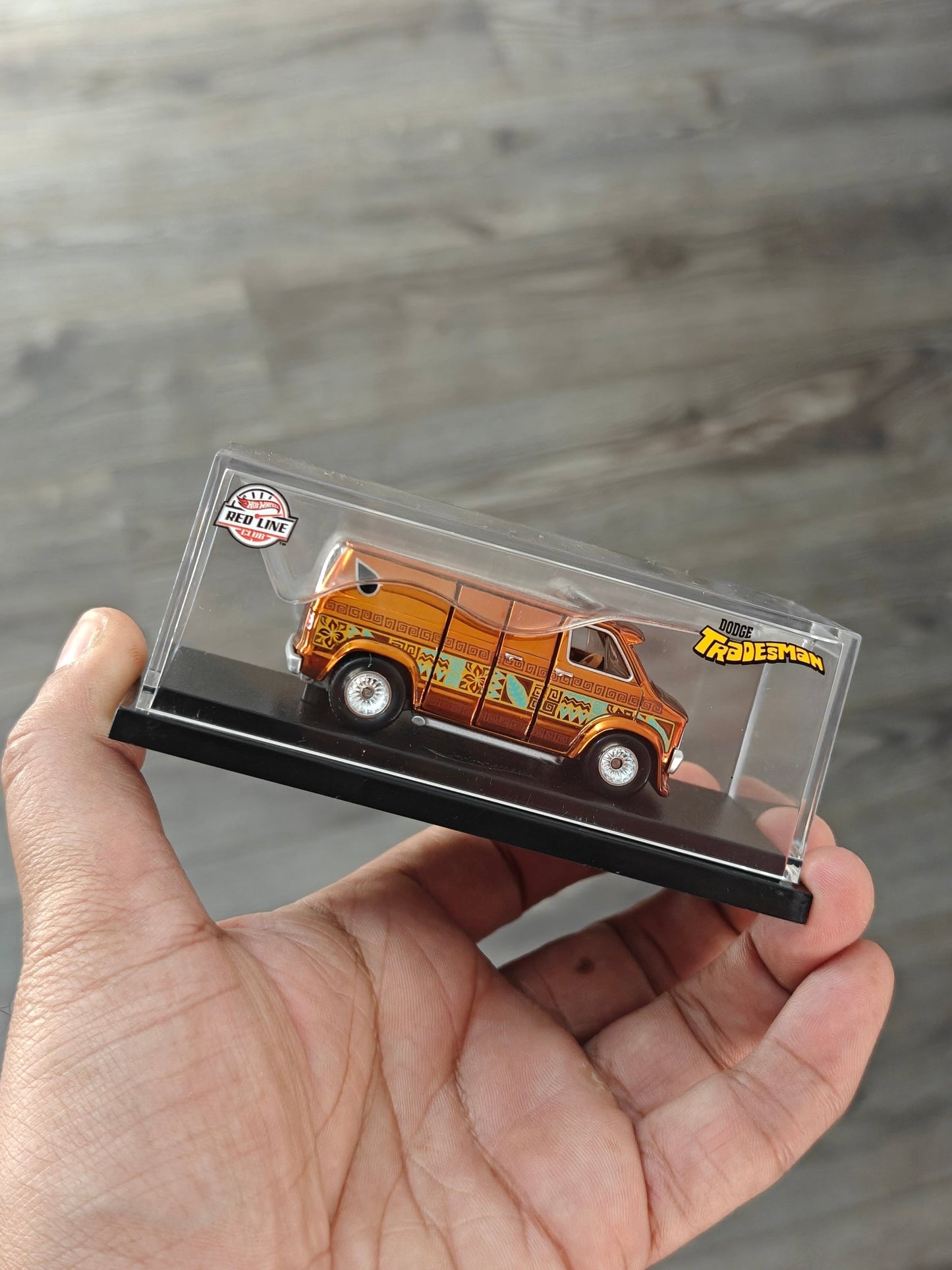 RLC Hot Wheels 1970s Dodge Tradesman Van (Spectraflame Root Beer) - Kinder Logs