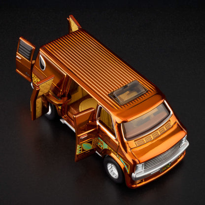 RLC Hot Wheels 1970s Dodge Tradesman Van (Spectraflame Root Beer) - Kinder Logs