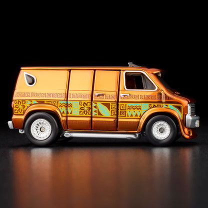RLC Hot Wheels 1970s Dodge Tradesman Van (Spectraflame Root Beer) - Kinder Logs