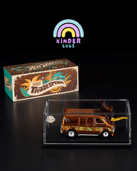 RLC Hot Wheels 1970s Dodge Tradesman Van (Spectraflame Root Beer) - Kinder Logs