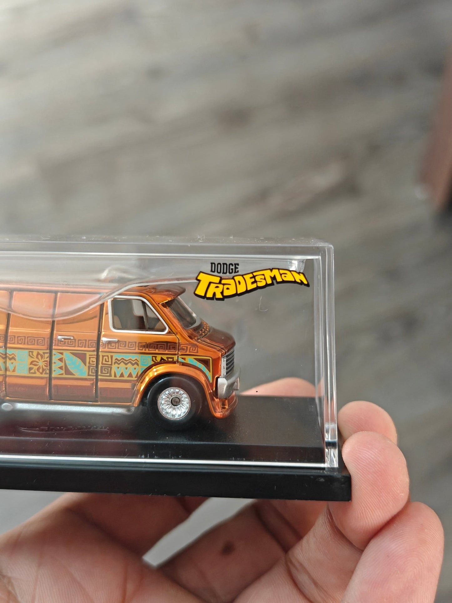 RLC Hot Wheels 1970s Dodge Tradesman Van (Spectraflame Root Beer) - Kinder Logs