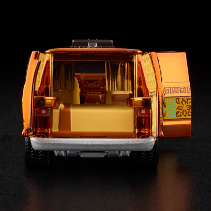 RLC Hot Wheels 1970s Dodge Tradesman Van (Spectraflame Root Beer) - Kinder Logs
