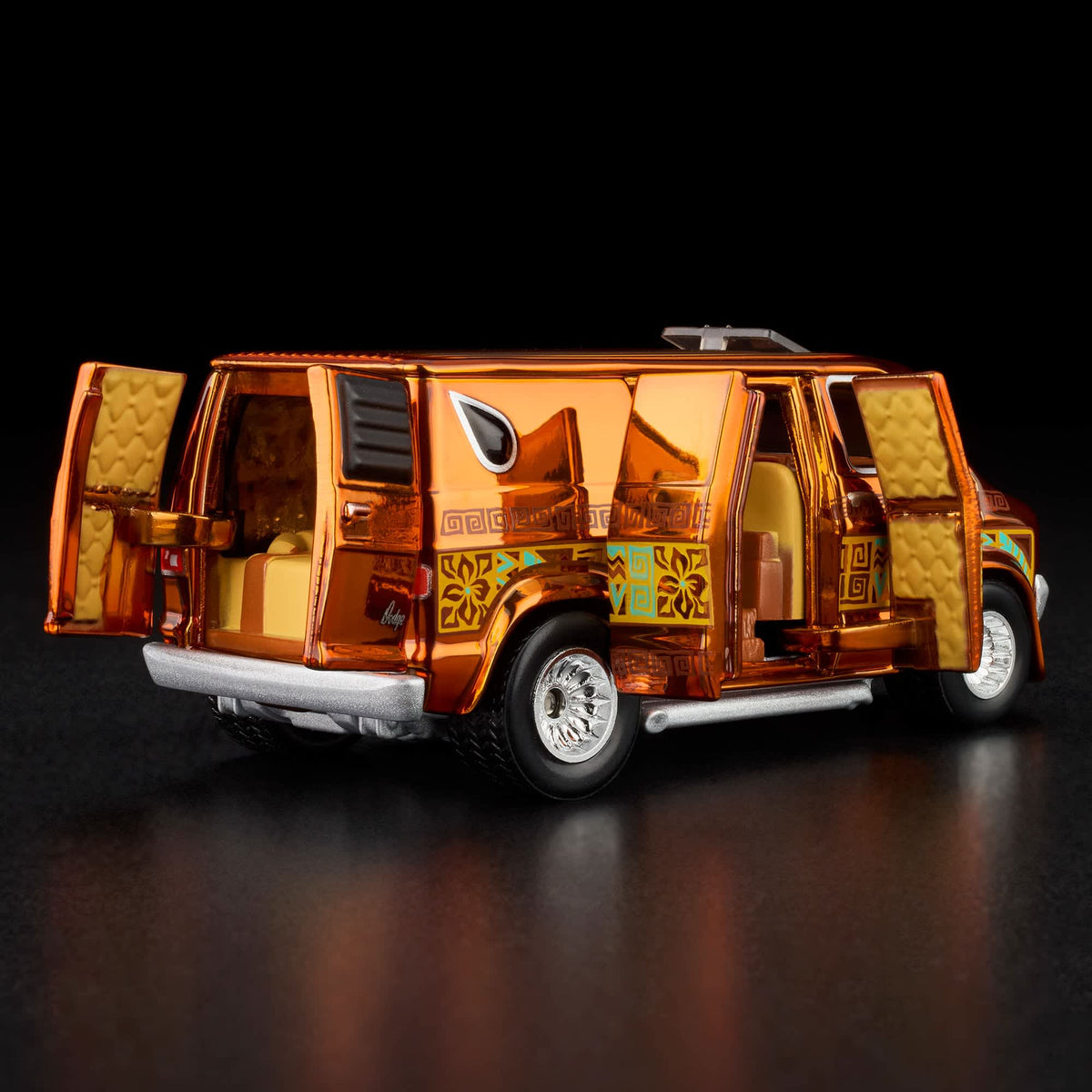 RLC Hot Wheels 1970s Dodge Tradesman Van (Spectraflame Root Beer) - Kinder Logs