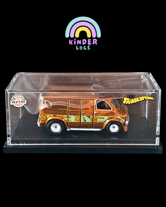 RLC Hot Wheels 1970s Dodge Tradesman Van (Spectraflame Root Beer) - Kinder Logs