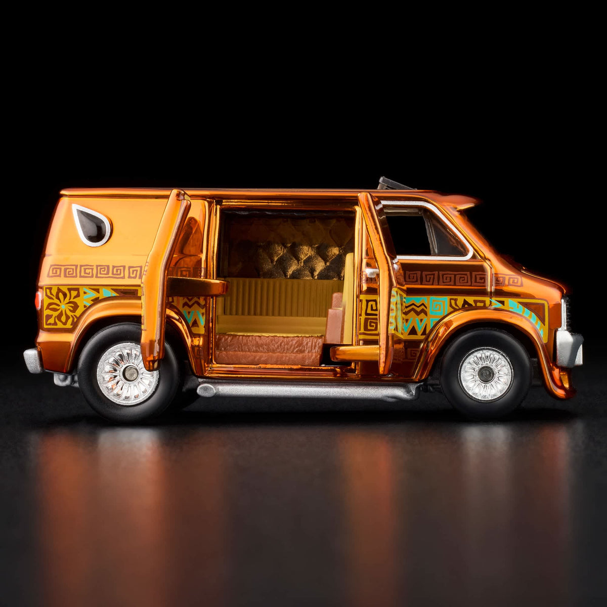RLC Hot Wheels 1970s Dodge Tradesman Van (Spectraflame Root Beer) - Kinder Logs