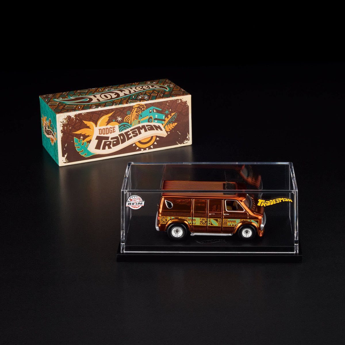 RLC Hot Wheels 1970s Dodge Tradesman Van (Spectraflame Root Beer) - Kinder Logs