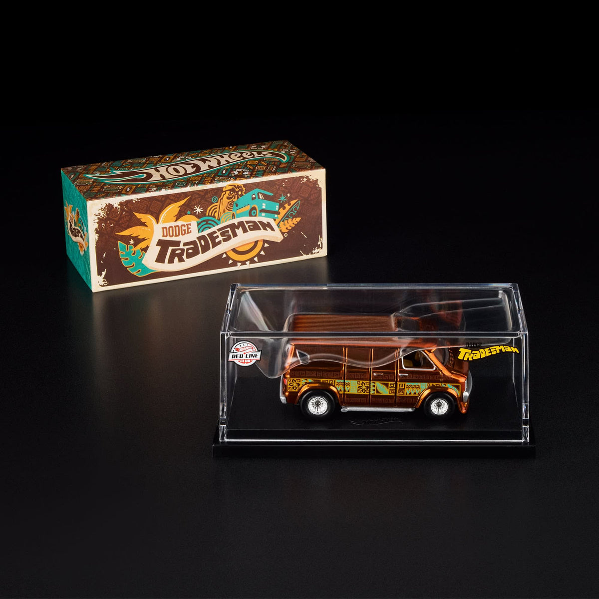 RLC Hot Wheels 1970s Dodge Tradesman Van (Spectraflame Root Beer) - Kinder Logs
