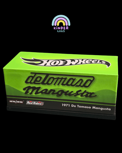 RLC Hot Wheels 1971 De Tomaso Mangusta (Green) - Kinder Logs