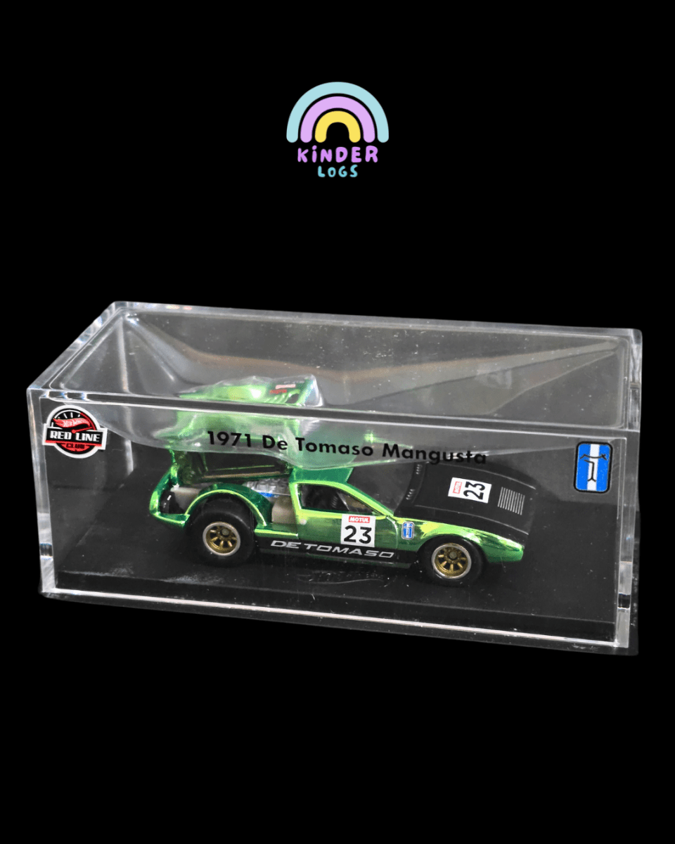 RLC Hot Wheels 1971 De Tomaso Mangusta (Green) - Kinder Logs