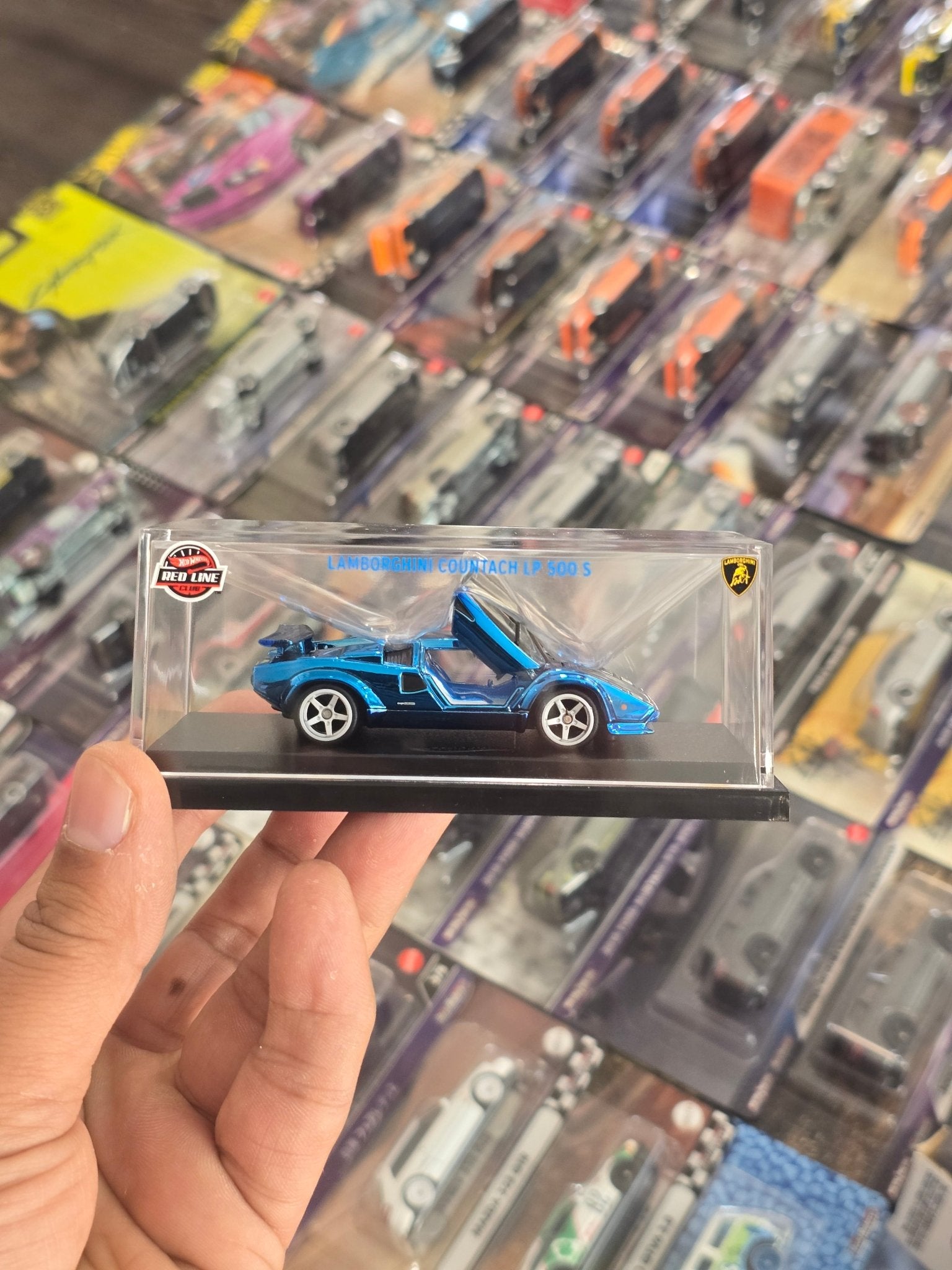 RLC Hot Wheels 1982 Lamborghini Countach LP 500 S (Blue) - Kinder Logs