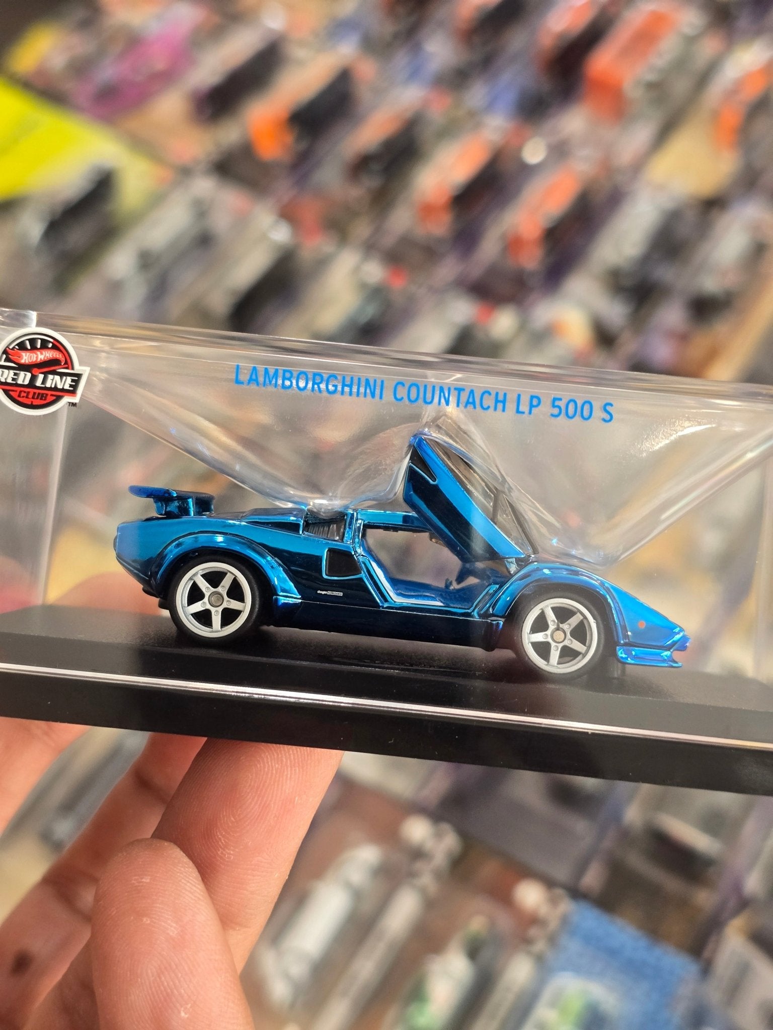 RLC Hot Wheels 1982 Lamborghini Countach LP 500 S (Blue) - Kinder Logs