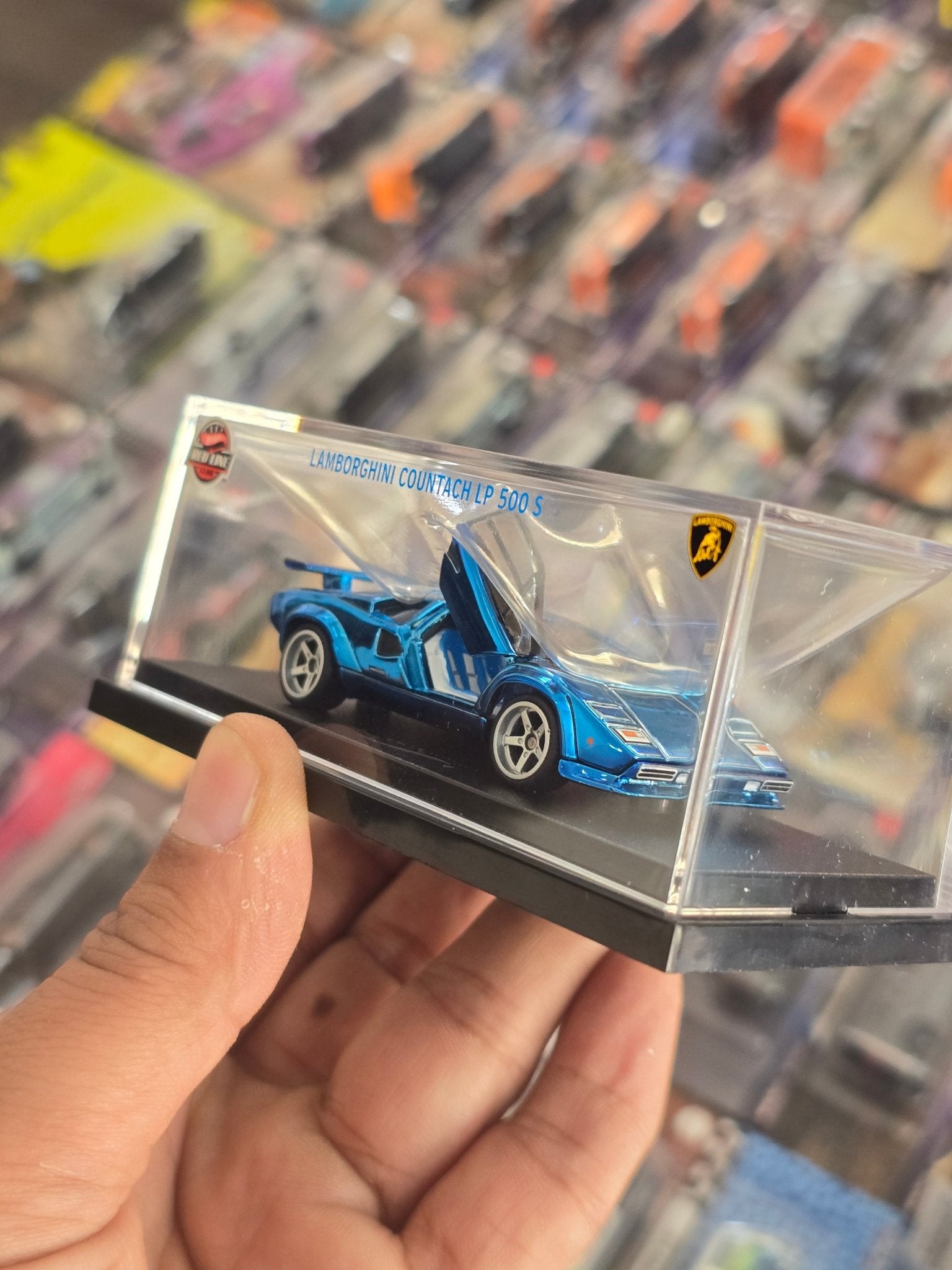 RLC Hot Wheels 1982 Lamborghini Countach LP 500 S (Blue) - Kinder Logs