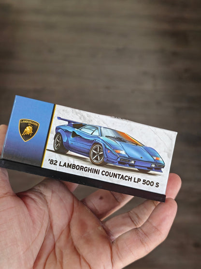 RLC Hot Wheels 1982 Lamborghini Countach LP 500 S - Blue (Damaged Box) - Kinder Logs