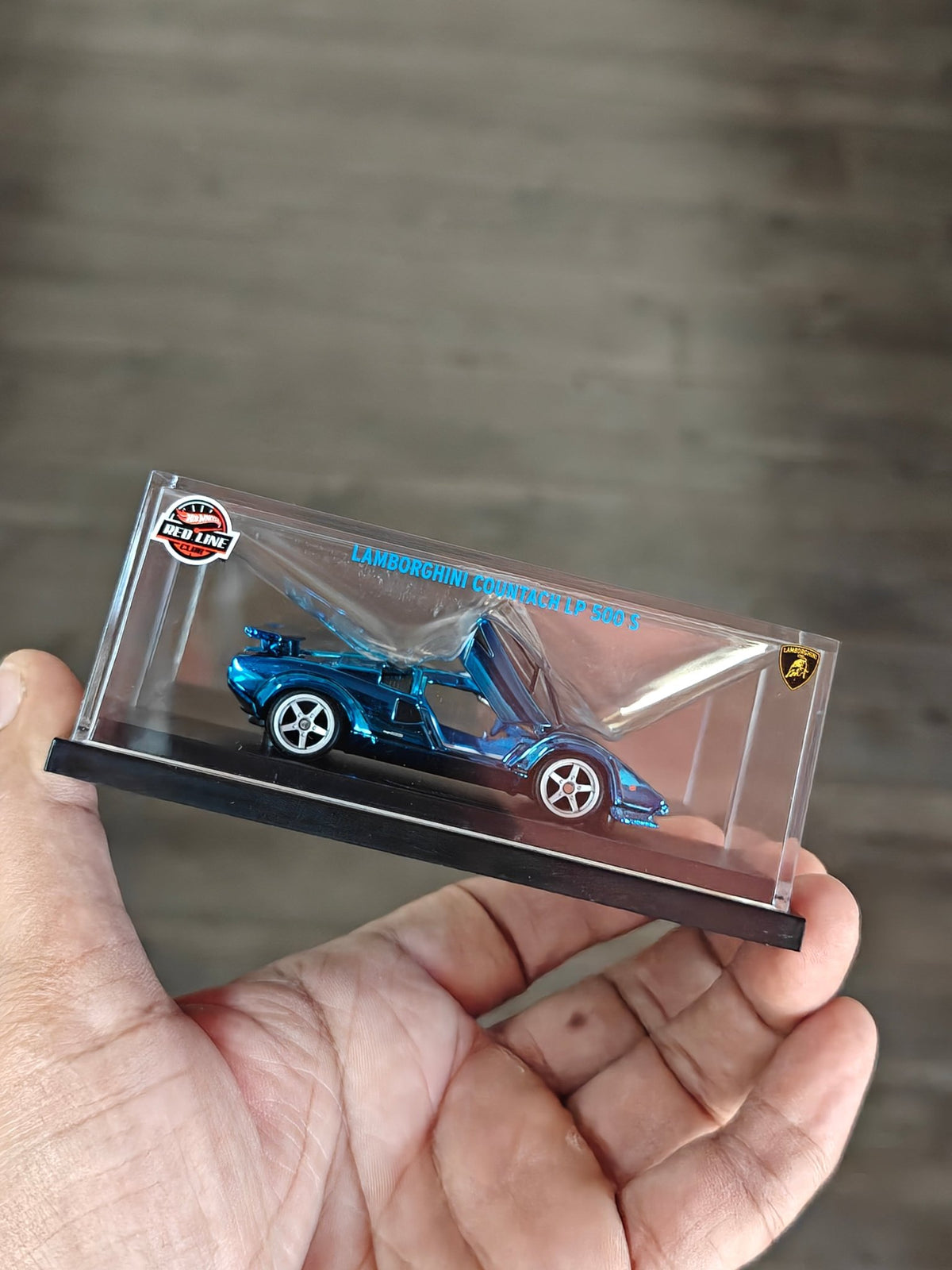 RLC Hot Wheels 1982 Lamborghini Countach LP 500 S - Blue (Damaged Box) - Kinder Logs