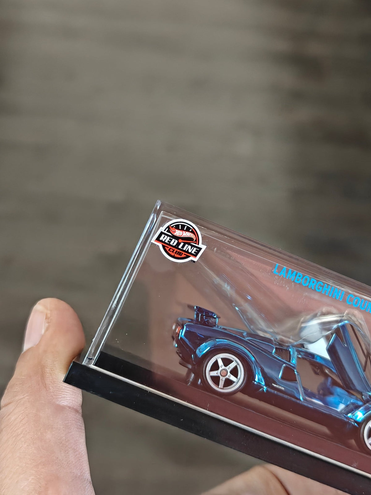RLC Hot Wheels 1982 Lamborghini Countach LP 500 S - Blue (Damaged Box) - Kinder Logs