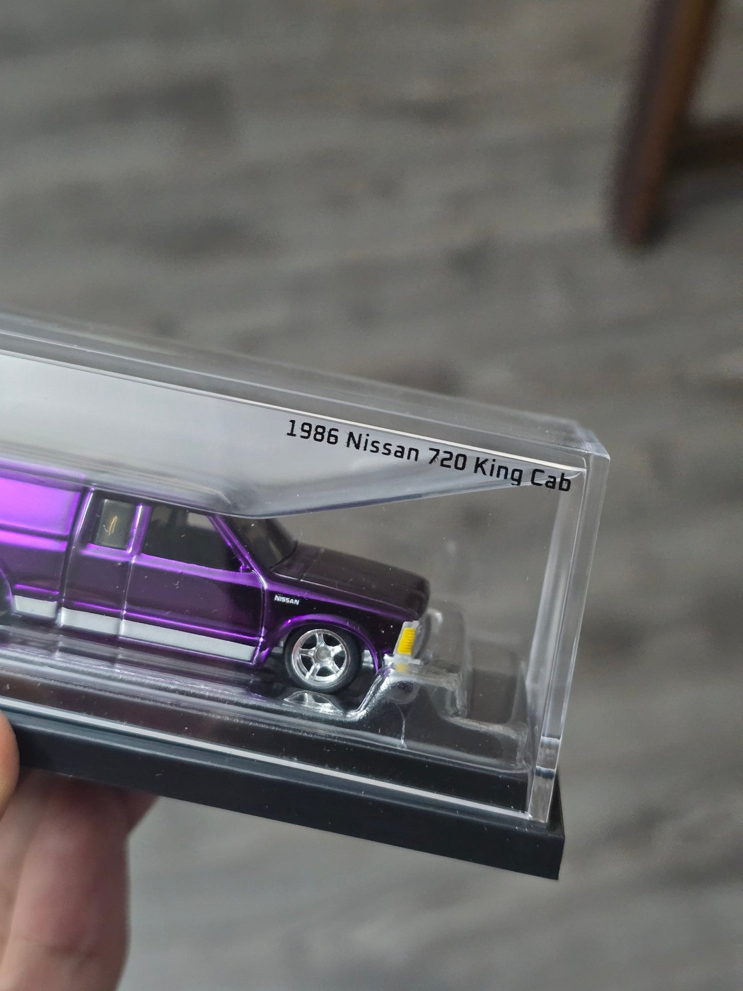 RLC Hot Wheels 1986 Nissan 720 King Cab (Spectraflame Dark Purple) - Kinder Logs