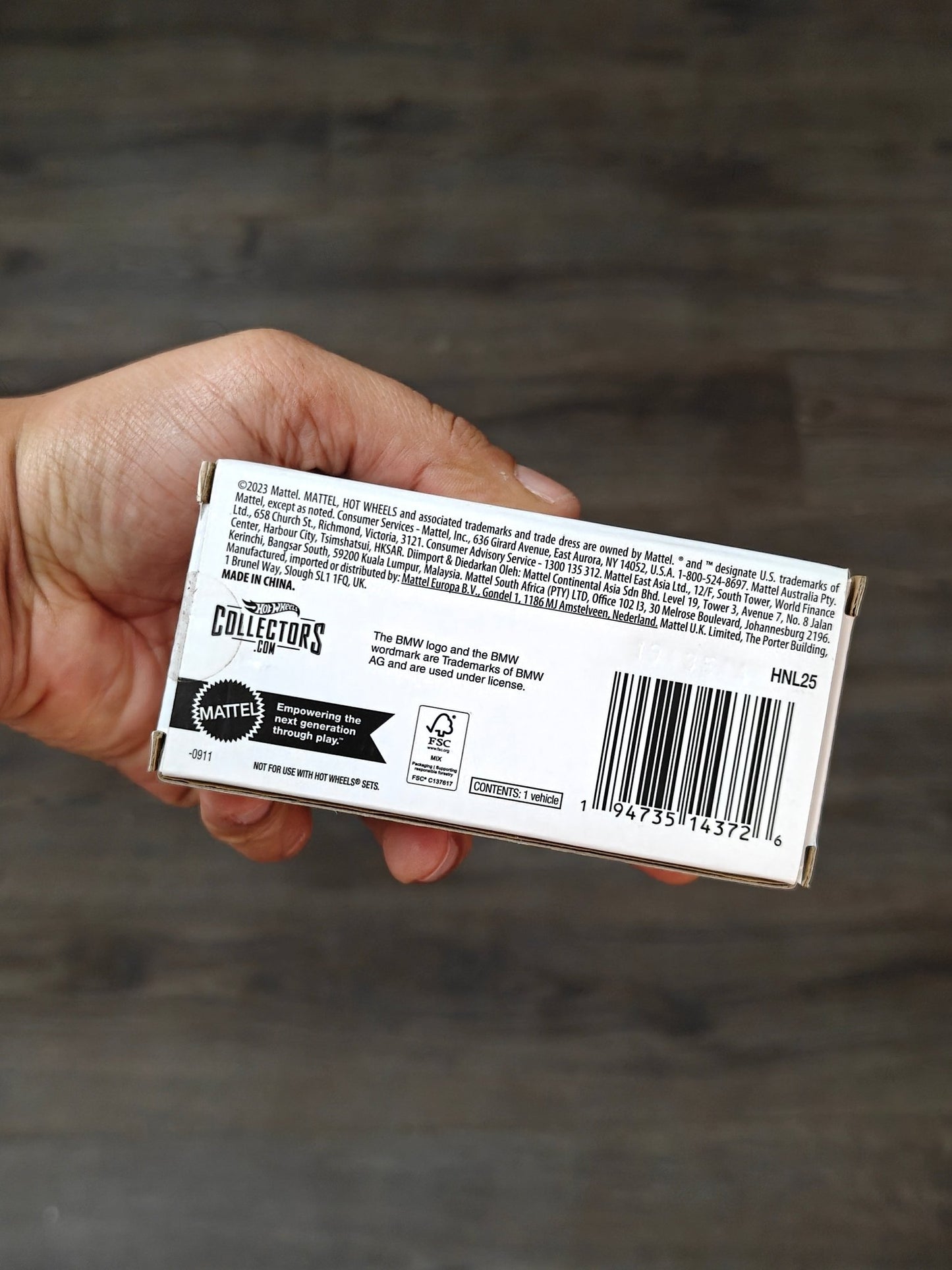 RLC Hot Wheels 1991 BMW M3 (Spectraflame Red) - Kinder Logs