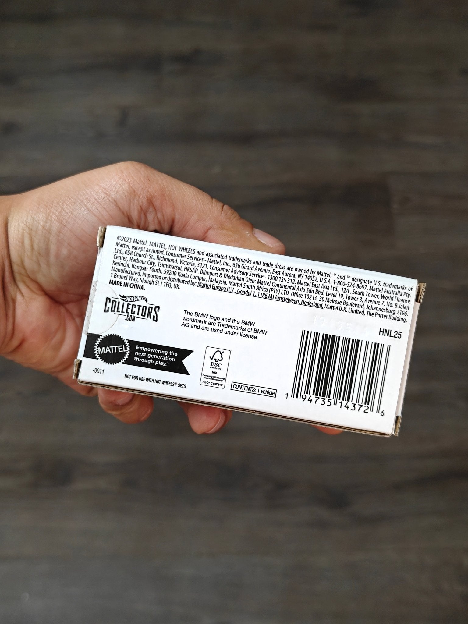 RLC Hot Wheels 1991 BMW M3 (Spectraflame Red) - Kinder Logs