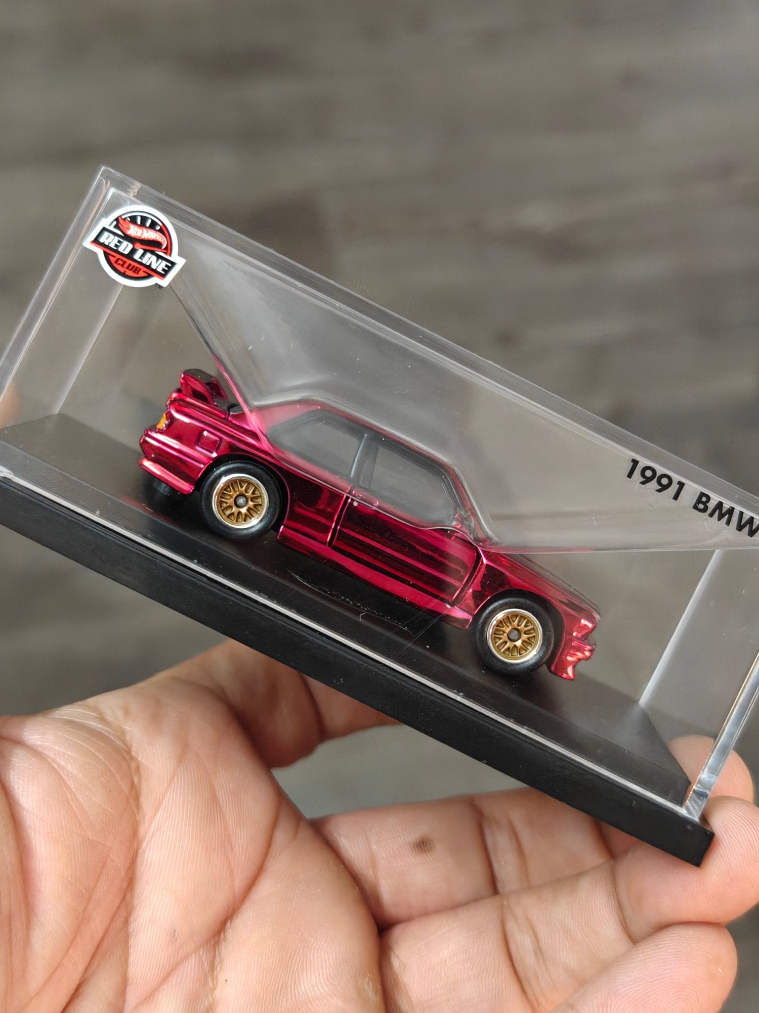 RLC Hot Wheels 1991 BMW M3 (Spectraflame Red) - Kinder Logs India