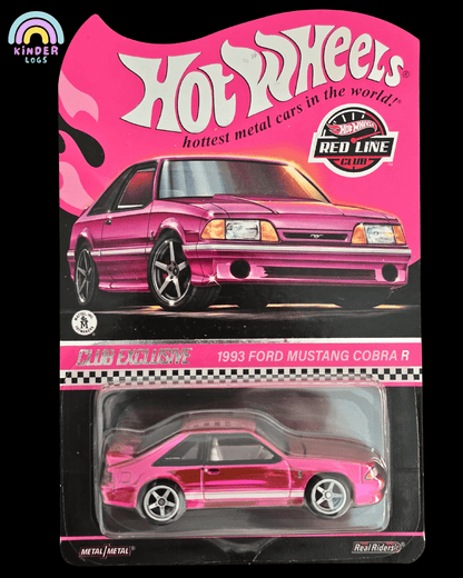 RLC Hot Wheels 1993 Ford Mustang Cobra R Pink Edition - Kinder Logs