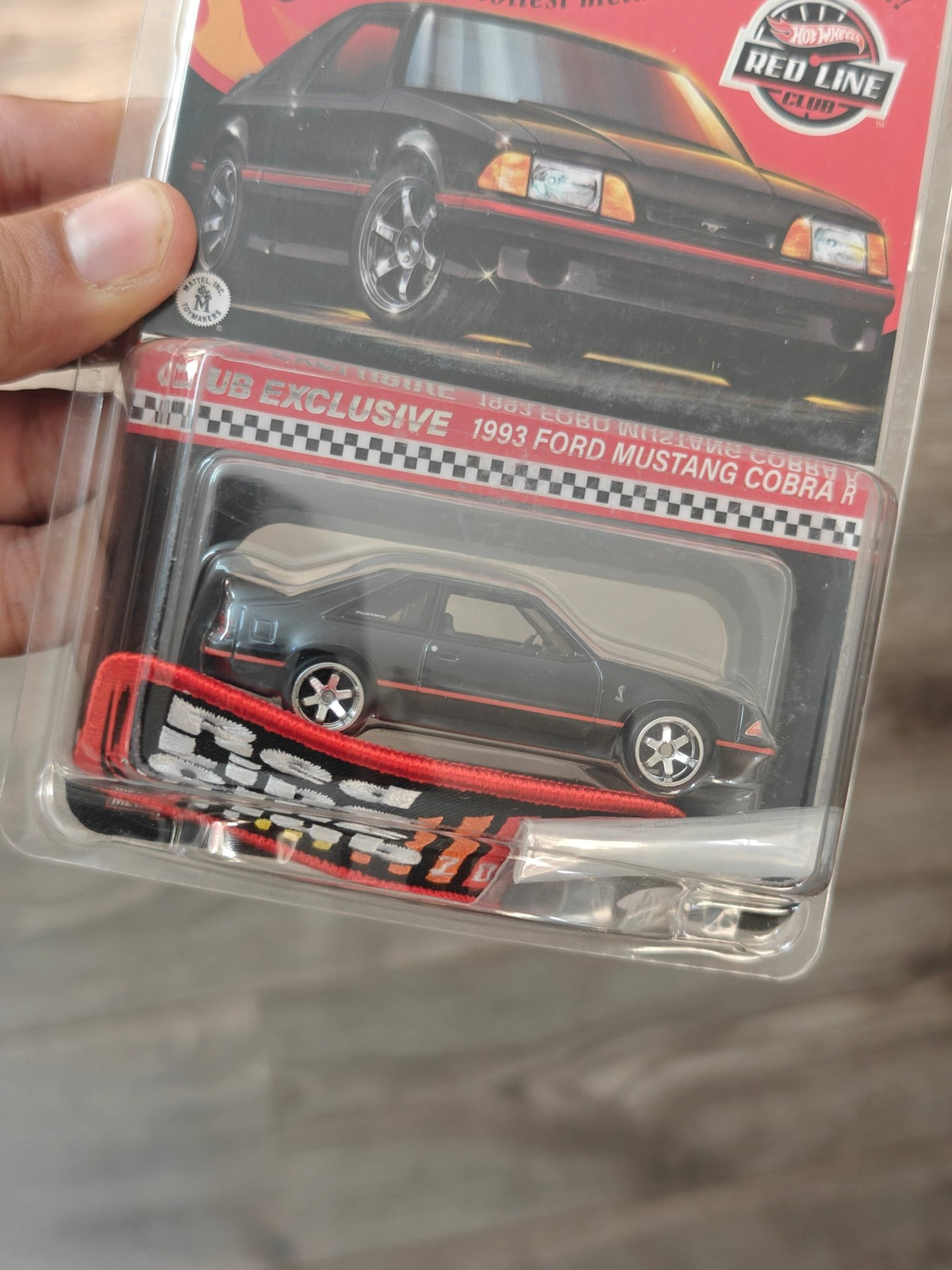 RLC Hot Wheels 1993 Ford Mustang Cobra R (Spectraflame Black) - Kinder Logs