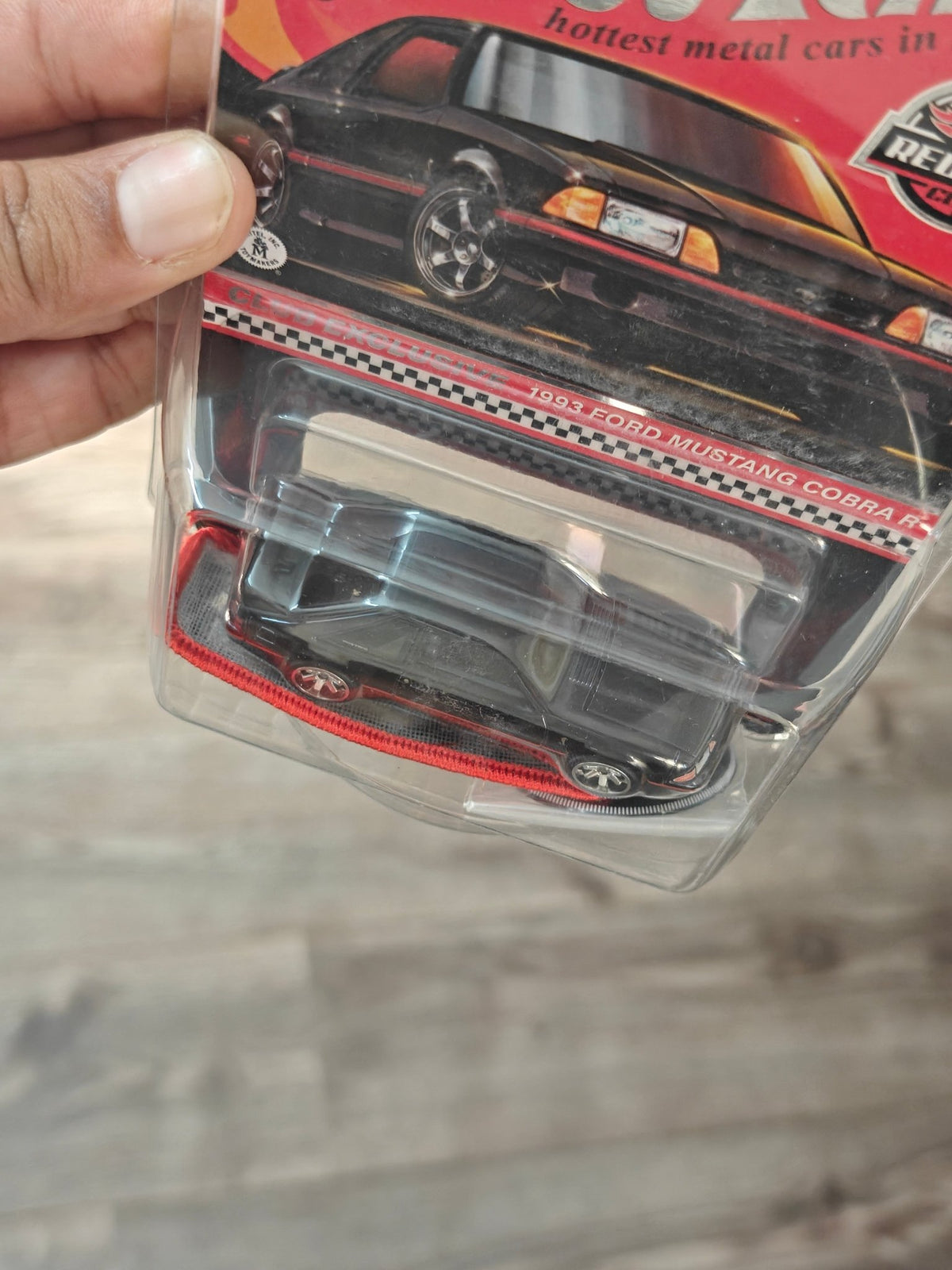 RLC Hot Wheels 1993 Ford Mustang Cobra R (Spectraflame Black) - Kinder Logs