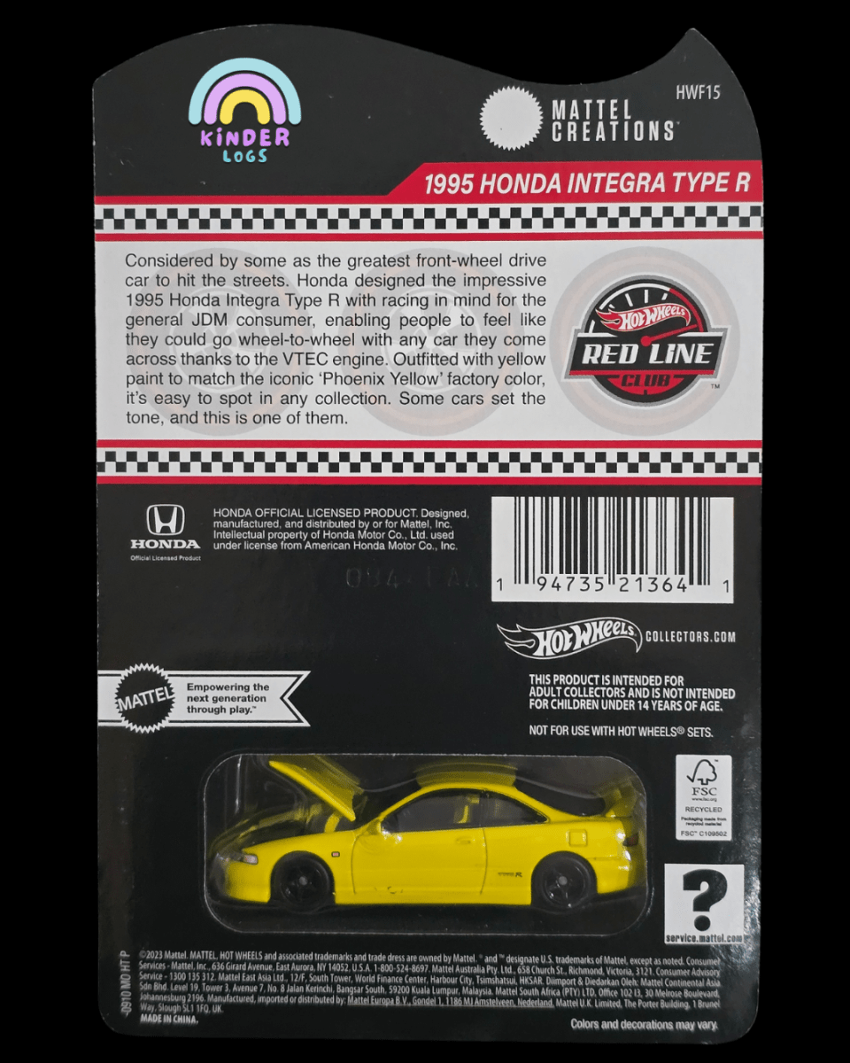 RLC Hot Wheels 1995 Honda Integra Type R - Buy At Kinder Logs