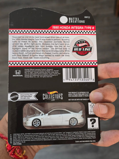 RLC Hot Wheels 1995 Honda Integra Type R (White) - Kinder Logs