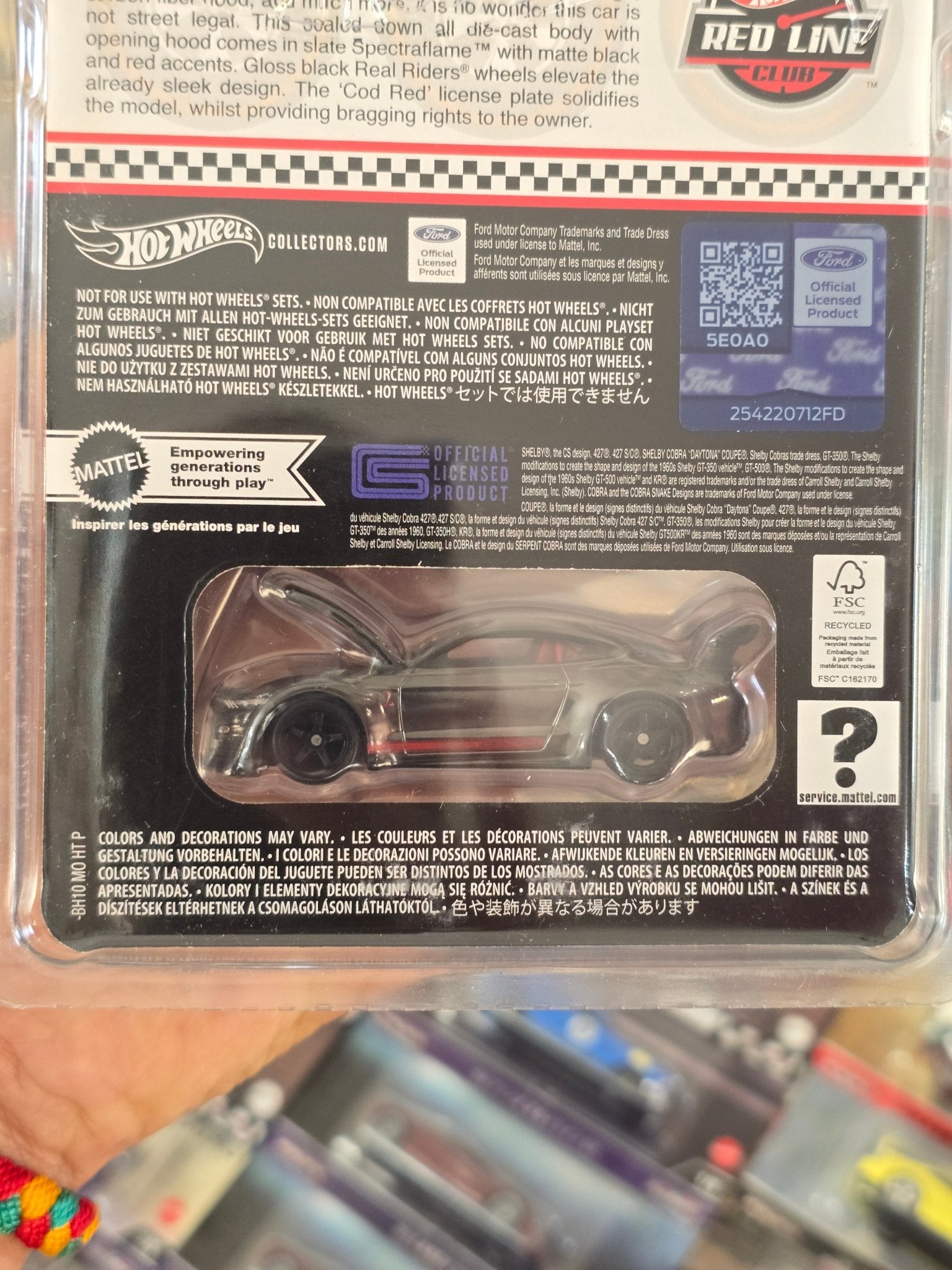 RLC Hot Wheels 2022 Ford Mustang Shelby GT500 Code Red - Kinder Logs