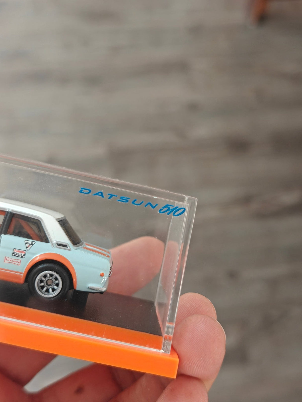 RLC Hot Wheels Datsun 510 Gulf Edition (Blue-Orange) - Kinder Logs
