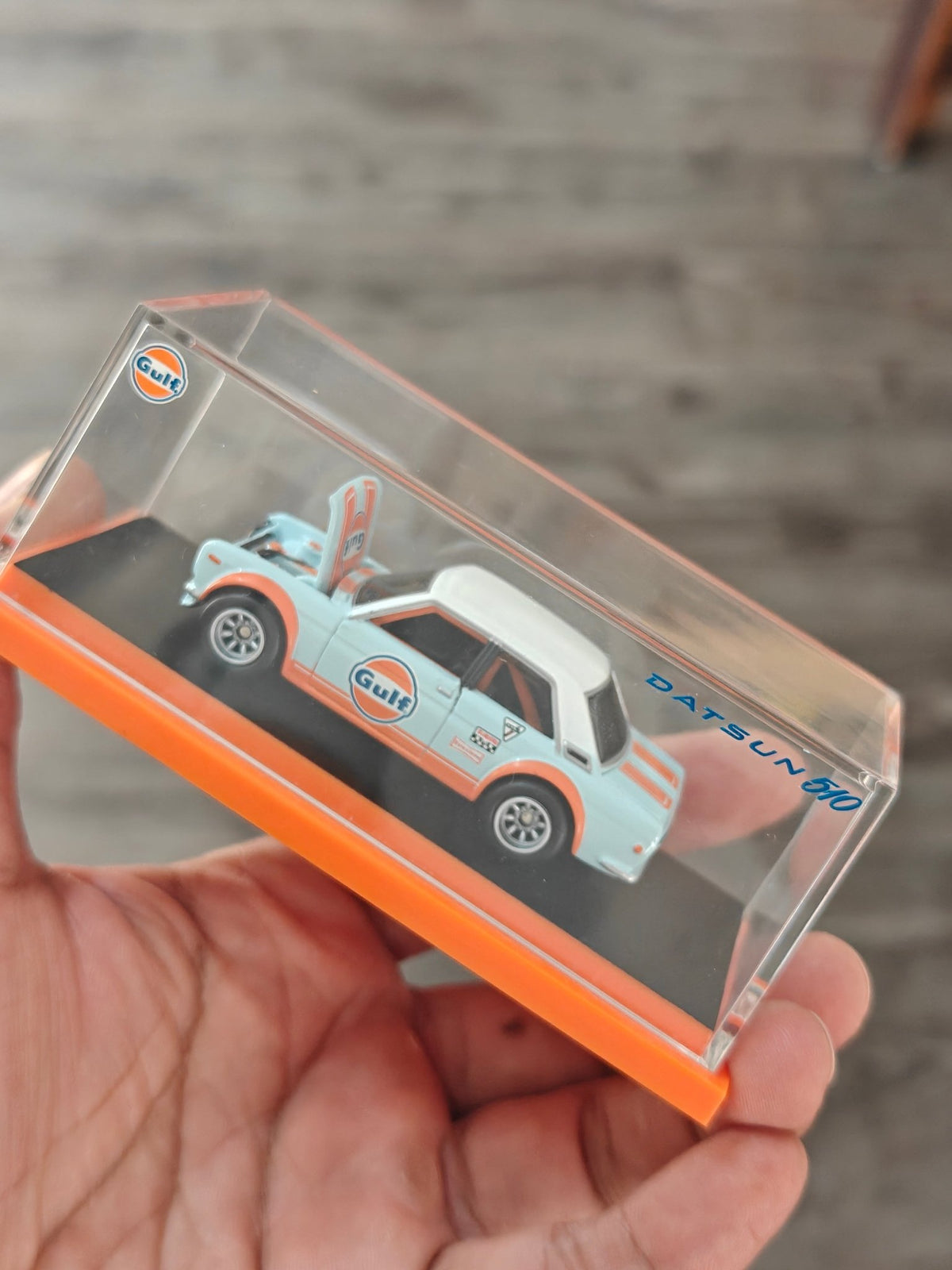 RLC Hot Wheels Datsun 510 Gulf Edition (Blue-Orange) - Kinder Logs