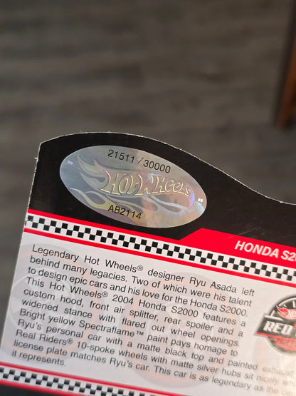 RLC Hot Wheels Honda S2000 - Ryu Asada Tribute (Gold) - Kinder Logs