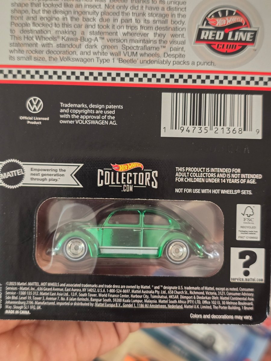 RLC Hot Wheels Kawa - Bug - A - 2024 Club Car (Club Exclusive) - Kinder Logs