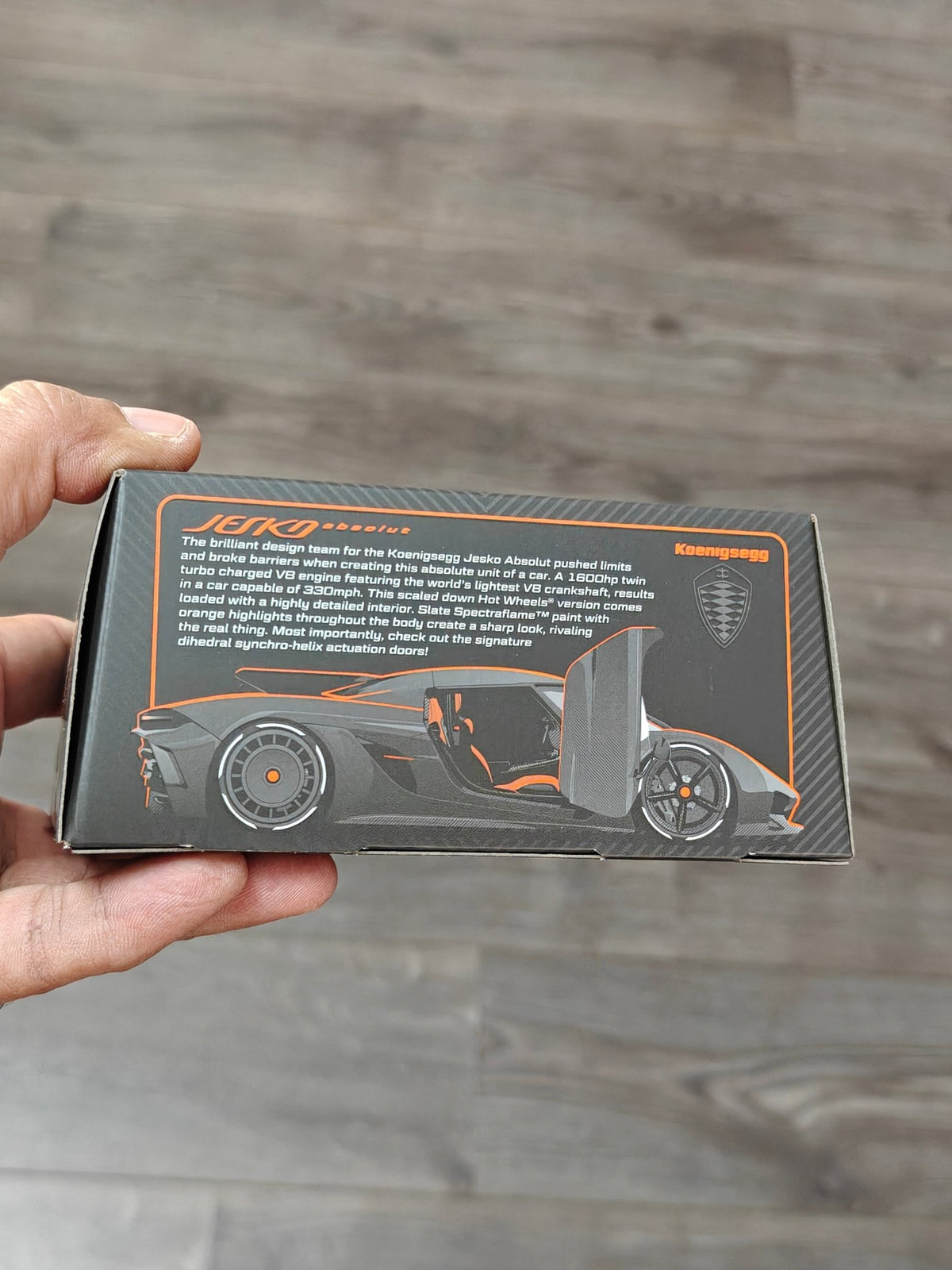 RLC Hot Wheels Koenigsegg Jesko Absolut (Spectraflame Slate) - Kinder Logs