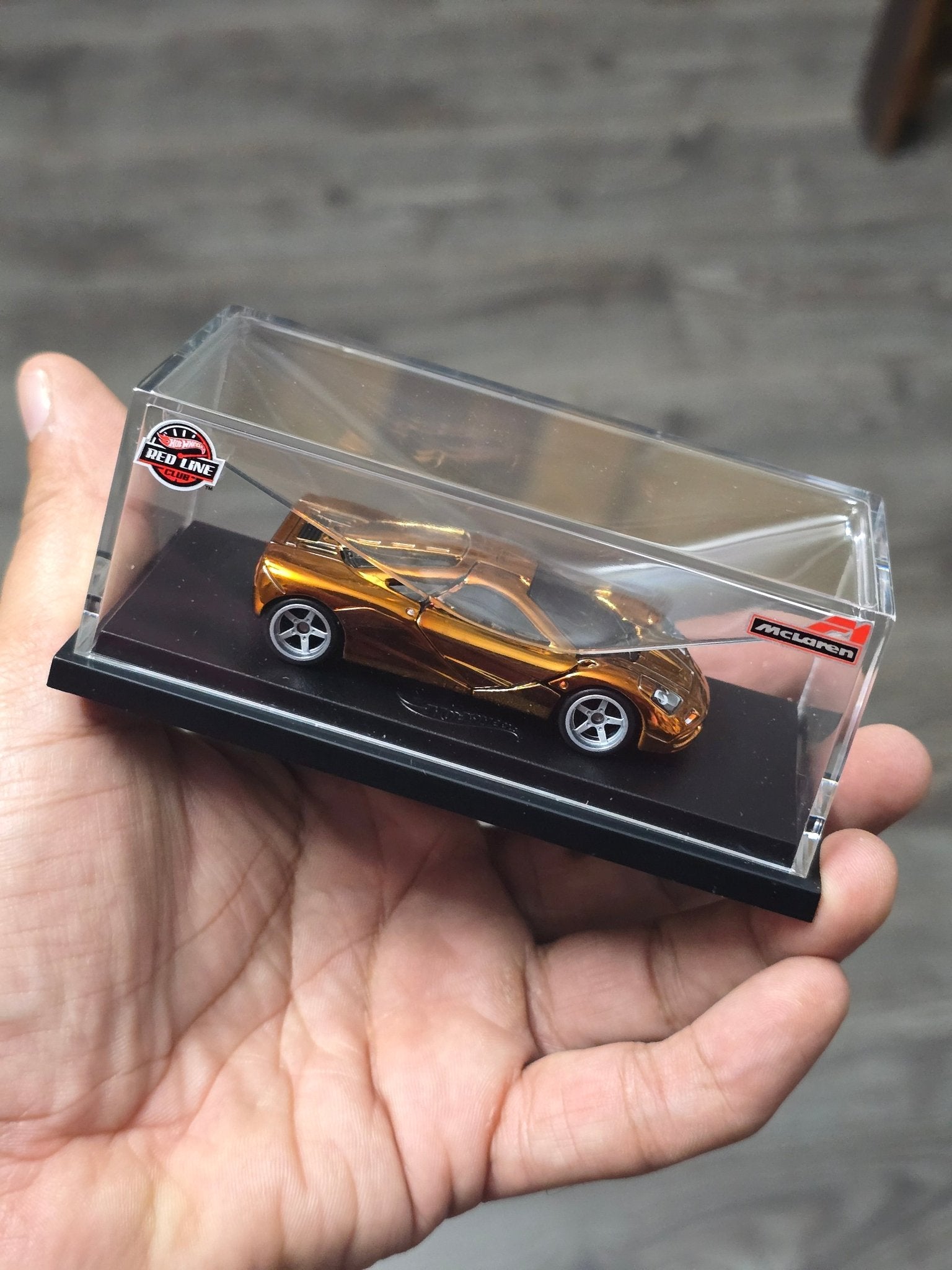 RLC Hot Wheels McLaren F1 (Spectraflame Orange) - Kinder Logs