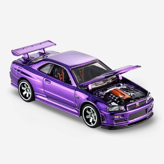 RLC Hot Wheels Nissan Skyline GT-R BNR34 Club Exclusive (Spectraflame Purple) - Kinder Logs