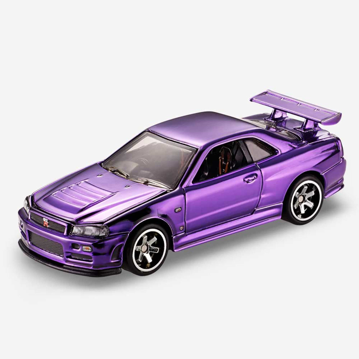 RLC Hot Wheels Nissan Skyline GT-R BNR34 Club Exclusive (Spectraflame Purple) - Kinder Logs