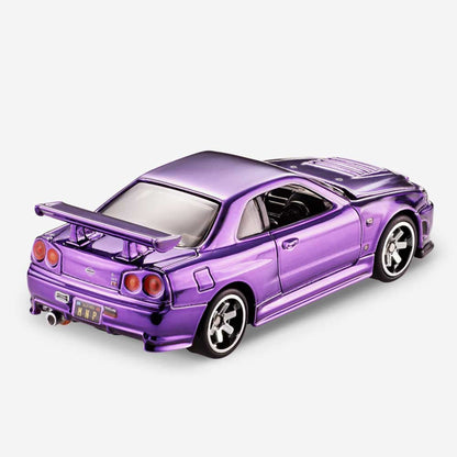 RLC Hot Wheels Nissan Skyline GT-R BNR34 Club Exclusive (Spectraflame Purple) - Kinder Logs
