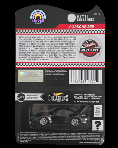 RLC Hot Wheels Porsche 959 (Black) - Kinder Logs