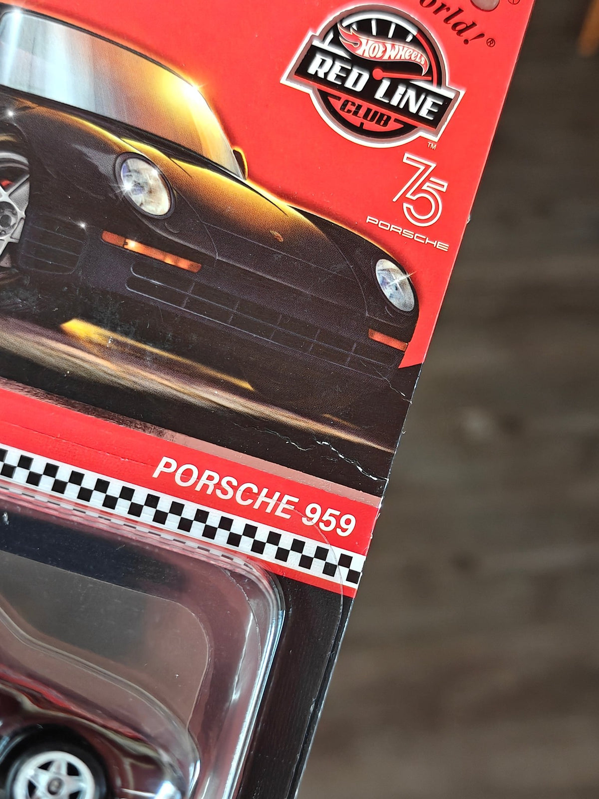 RLC Hot Wheels Porsche 959 - Creased Card (Black) - Kinder Logs
